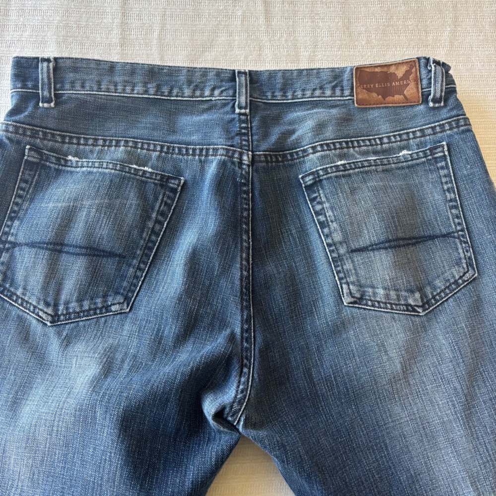 Perry Ellis America Mens Classic Fit Straight Leg Jeans Blue Denim 34x30 RN37763 - Picture 5 of 11